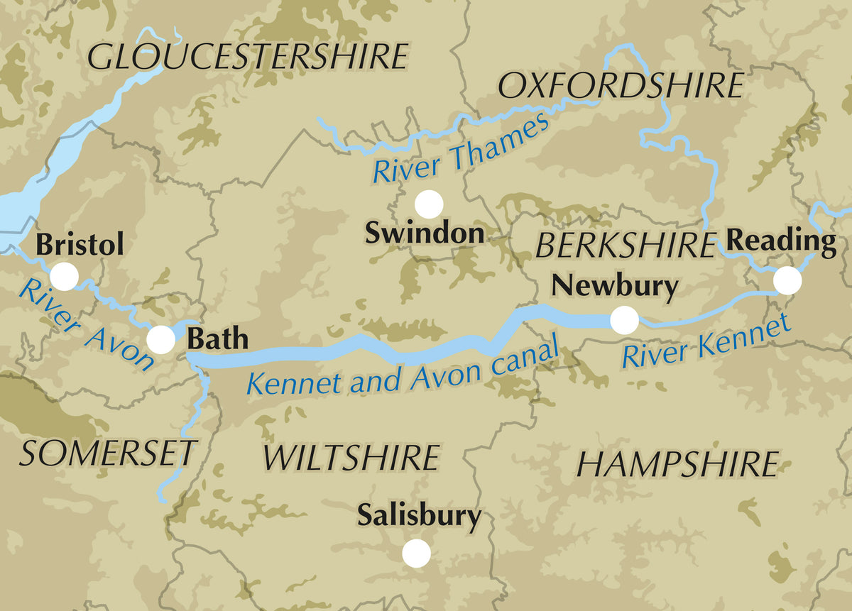 The Kennet and Avon Canal - Location Map