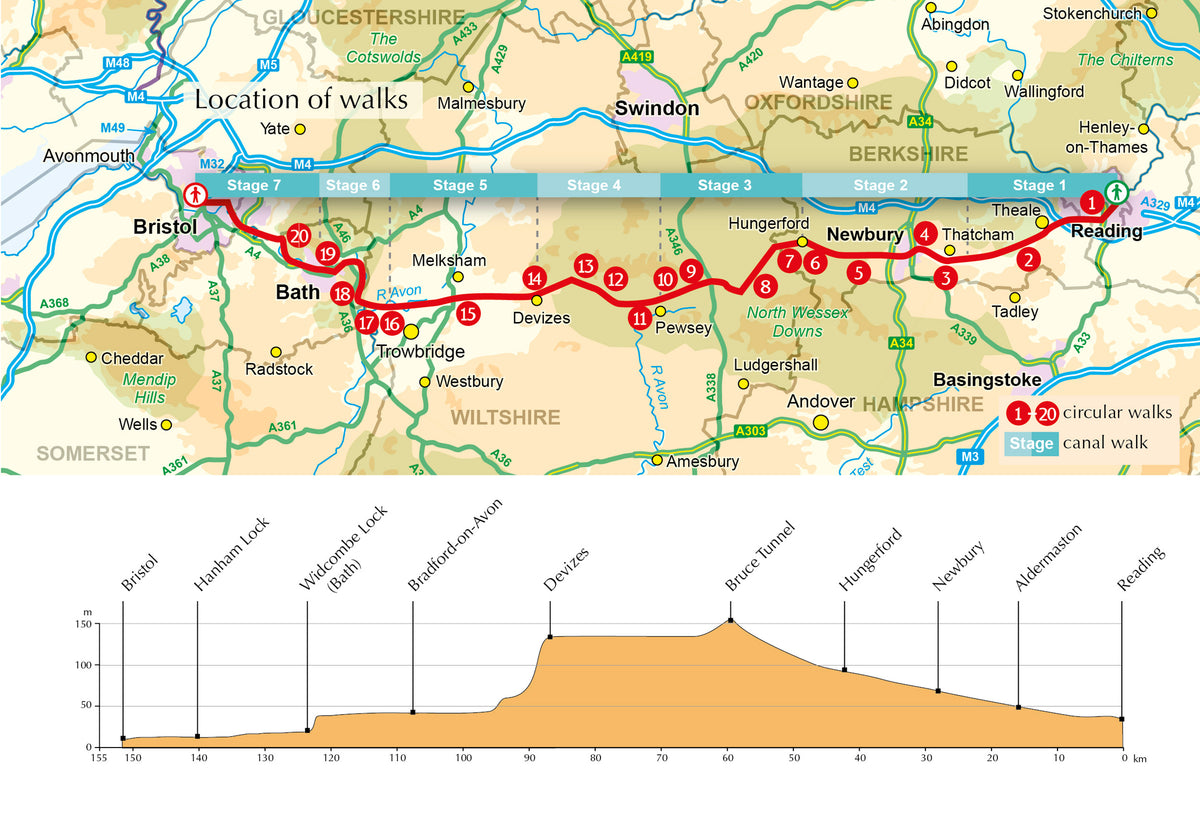 The Kennet and Avon Canal - Overview Map