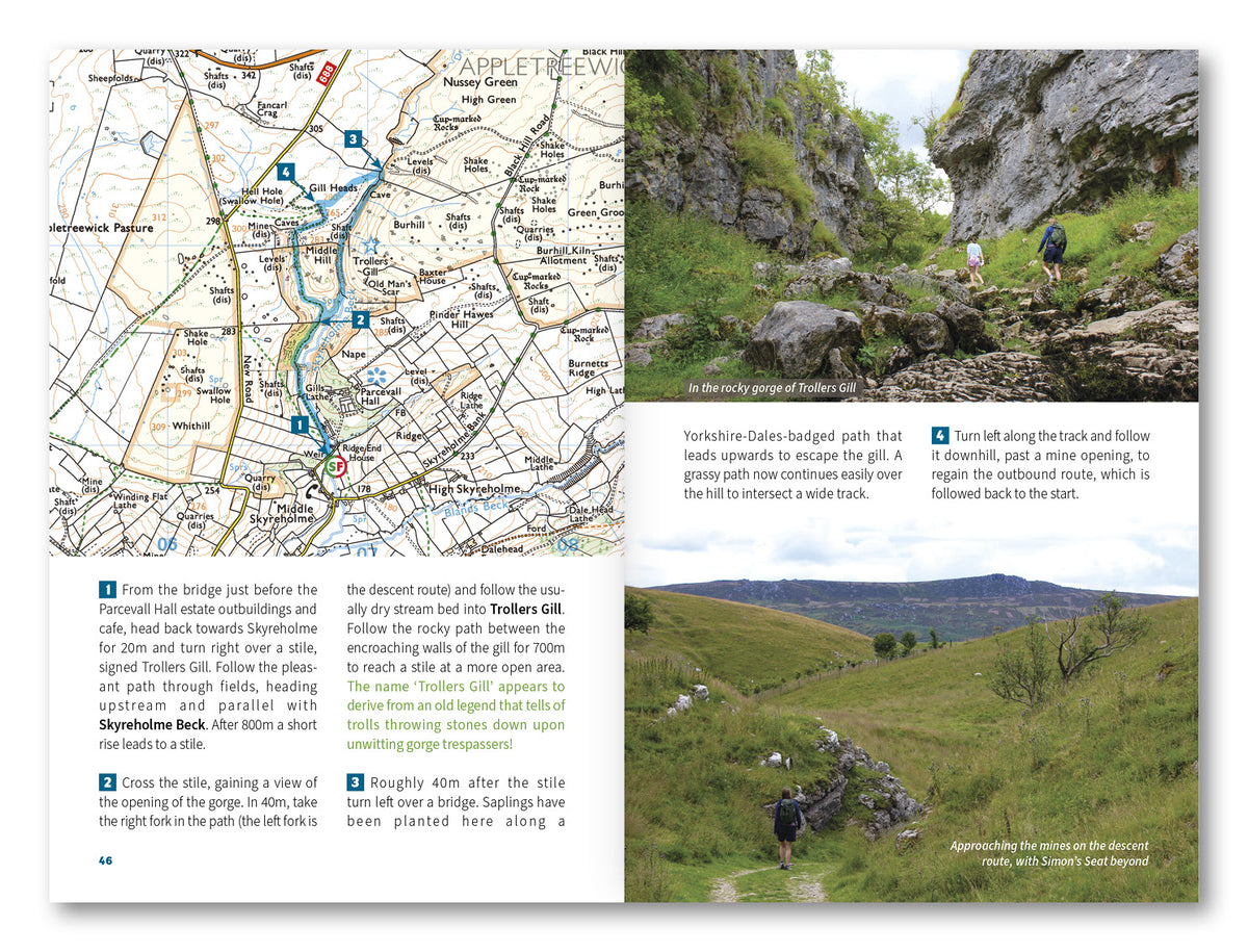 15 Short Walks in the Yorkshire Dales - Grassington, Skipton, Malham and Ilkley - Route Photos