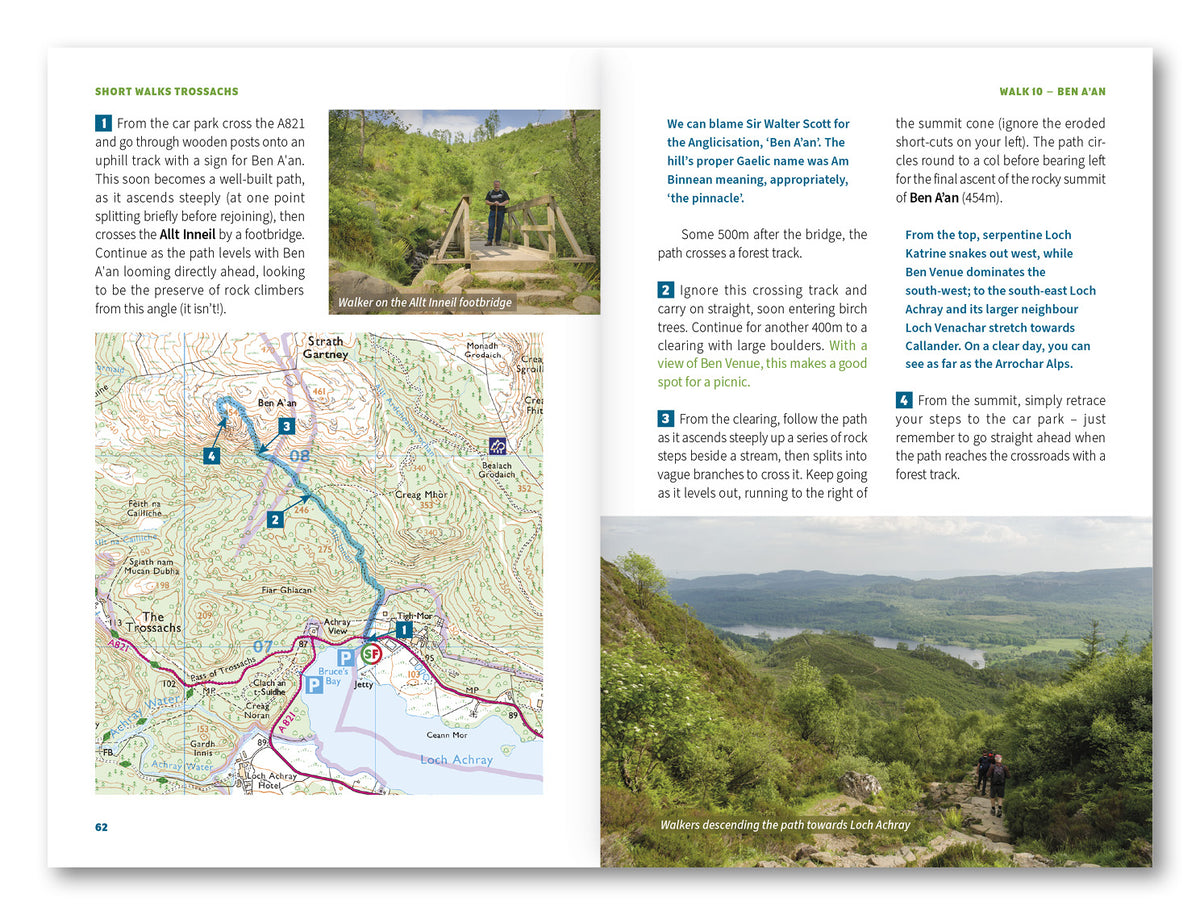 15 Short Walks in the Trossachs - Callander and Aberfoyle - Route Photos