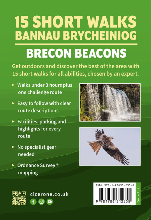15 Short Walks in Bannau Brycheiniog - Brecon Beacons - Back Cover