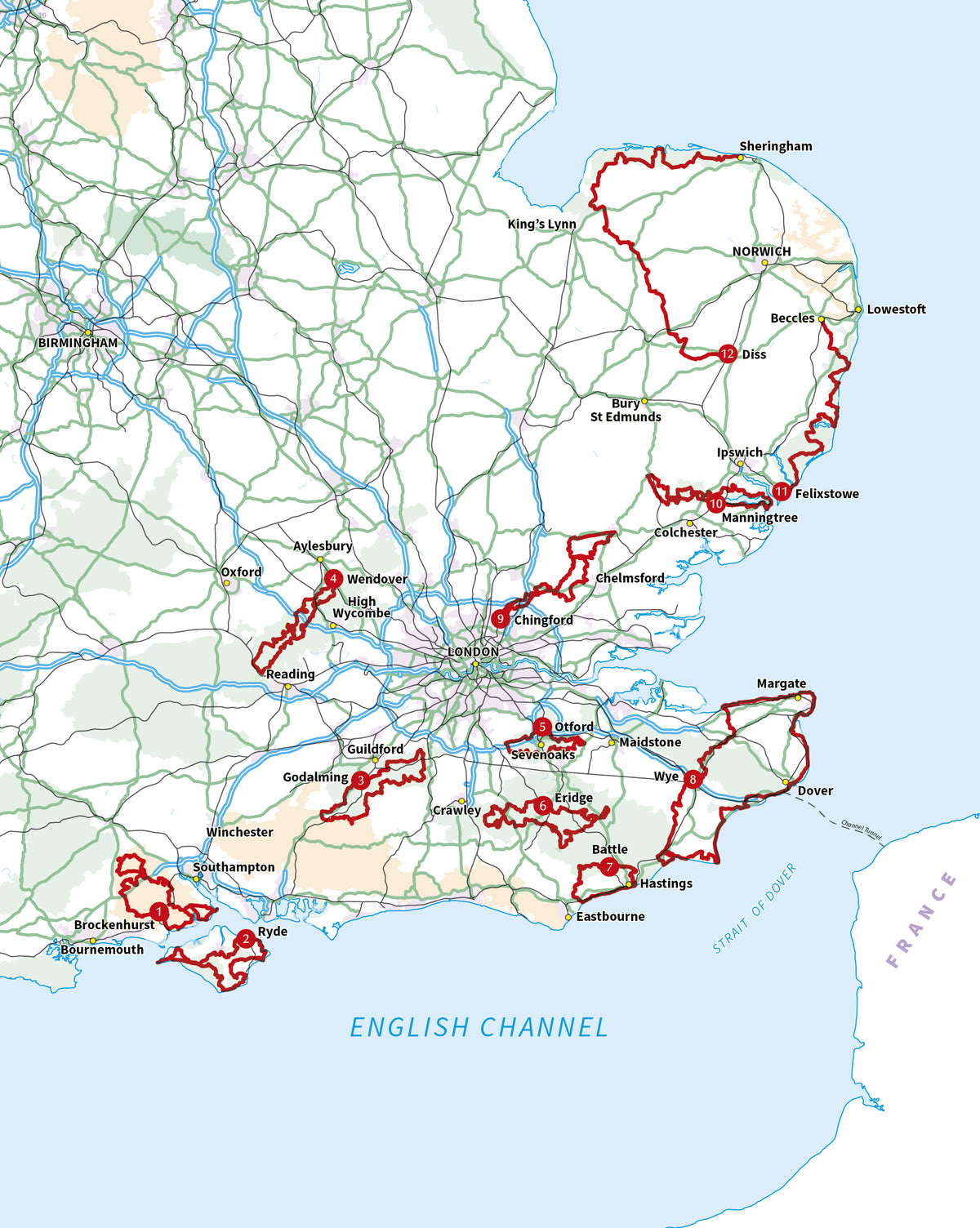 Bikepacking - South East Gravel - Overview Map