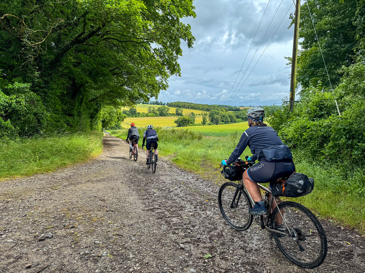 Bikepacking King Alfred's Way - Route Photos - Descending to Keeper’s Cottage