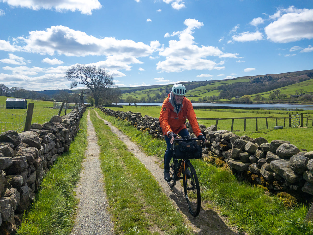 Bikepacking in the Yorkshire Dales and North York Moors - Route Photos - The track alongside Gouthwaite Reservoir evens out after a bumpy start