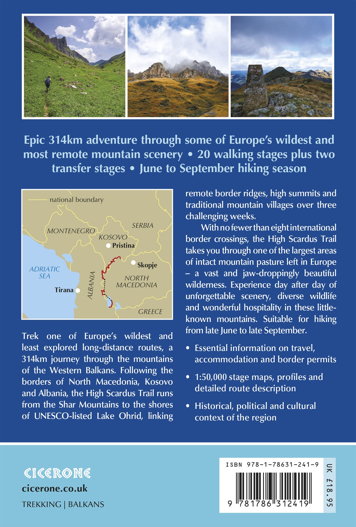 Hiking the High Scardus Trail - Back Cover