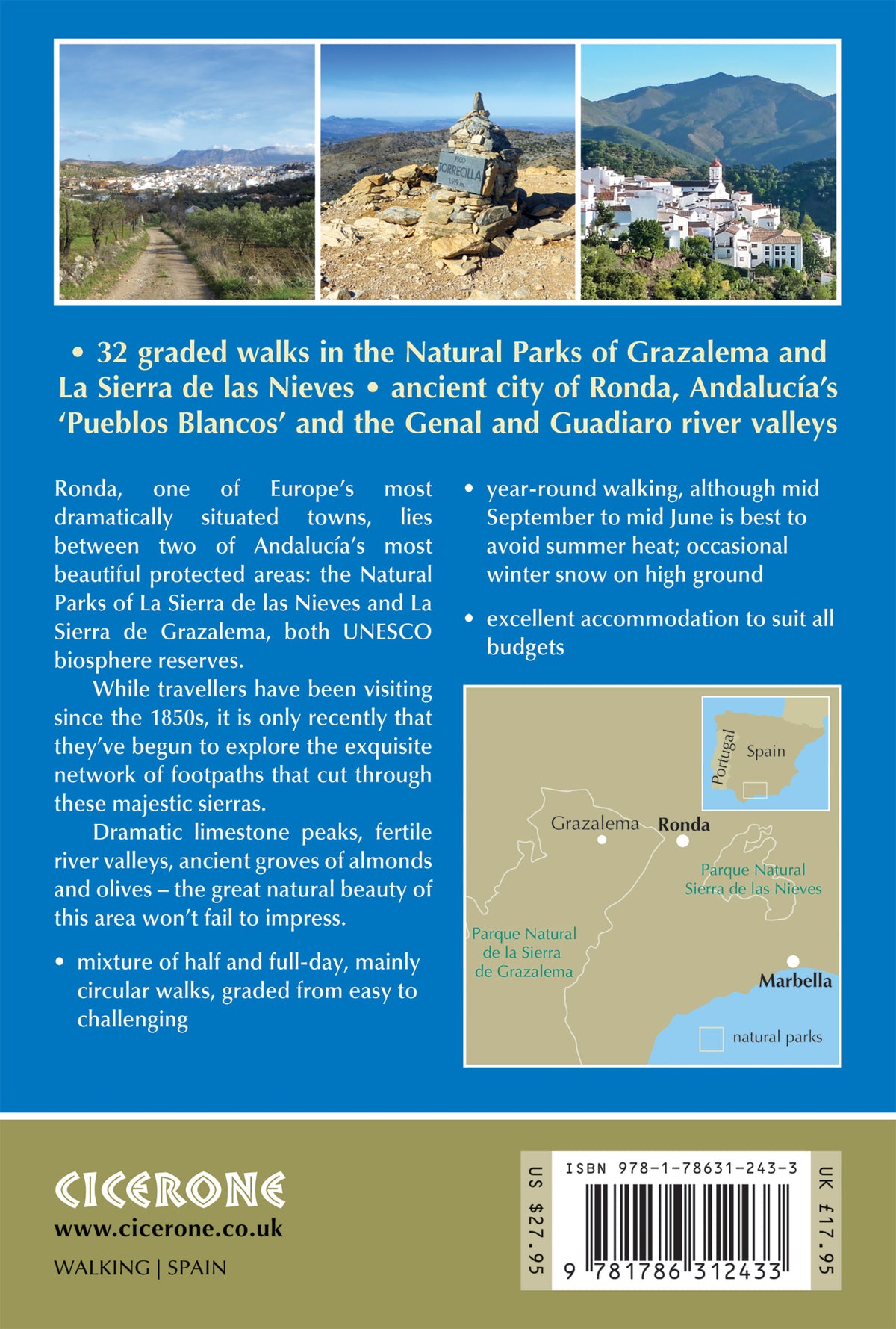 The Mountains of Ronda and Grazalema - Back Cover