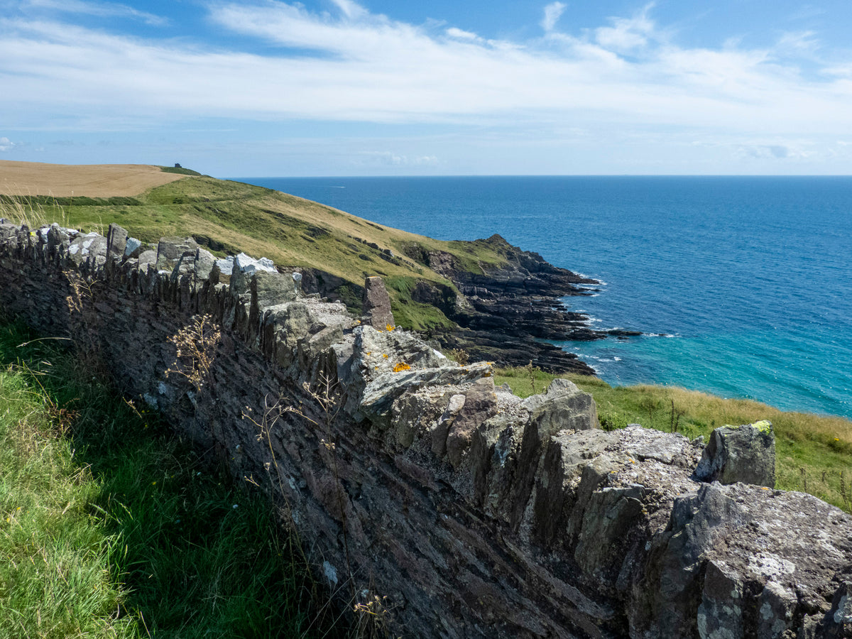 15 Short Walks in South Devon - Salcombe, Brixham and the coast - Route Photos - Stone walls built to keep horse carriages from falling from the cliffs
