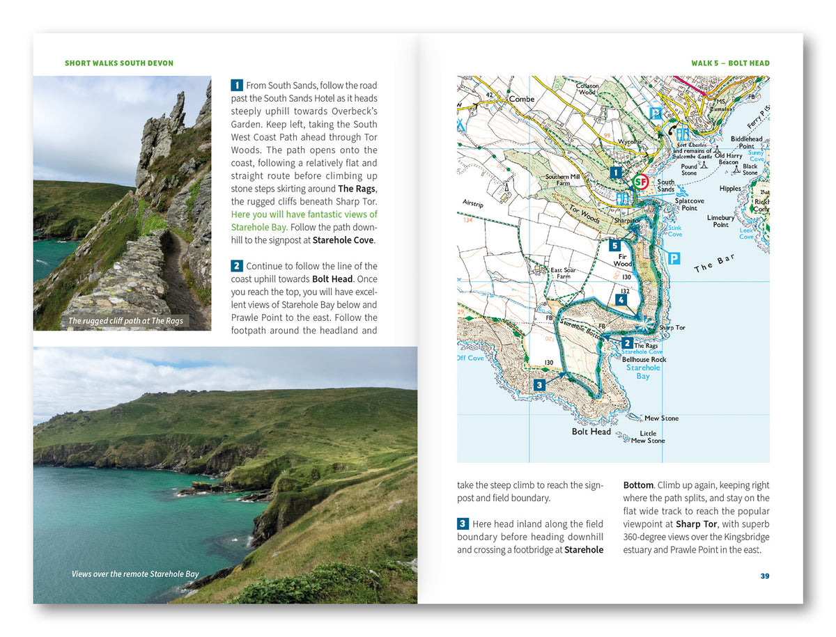 15 Short Walks in South Devon - Salcombe, Brixham and the coast - Route Photos