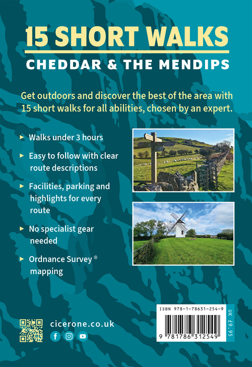 15 Short Walks Cheddar and the Mendips - Back Cover