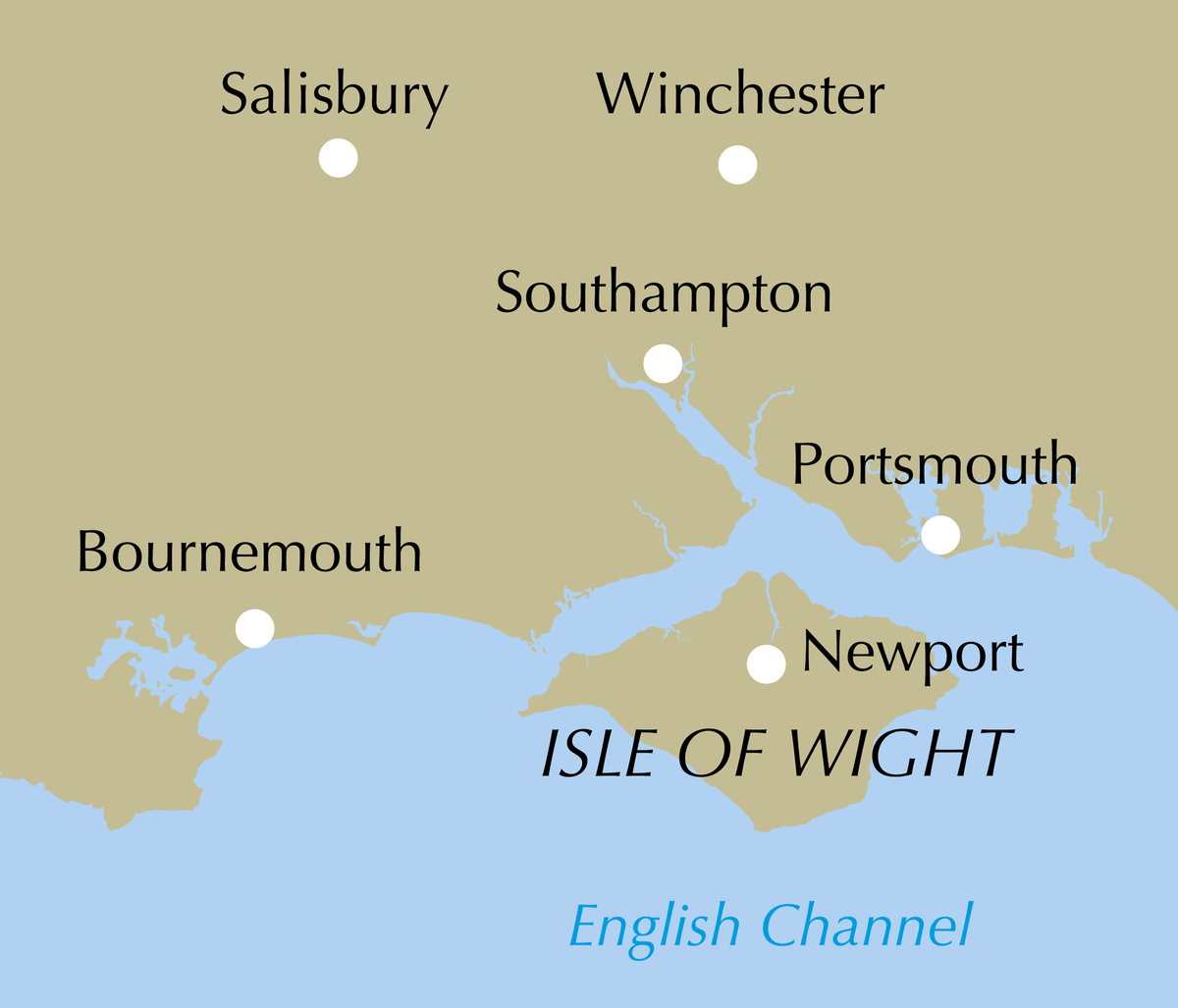Walking on the Isle of Wight - Location Map