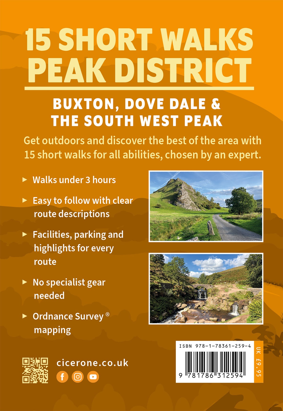 15 Short Walks in the Peak District - Buxton, Dove Dale and the South West Peak - Back Cover