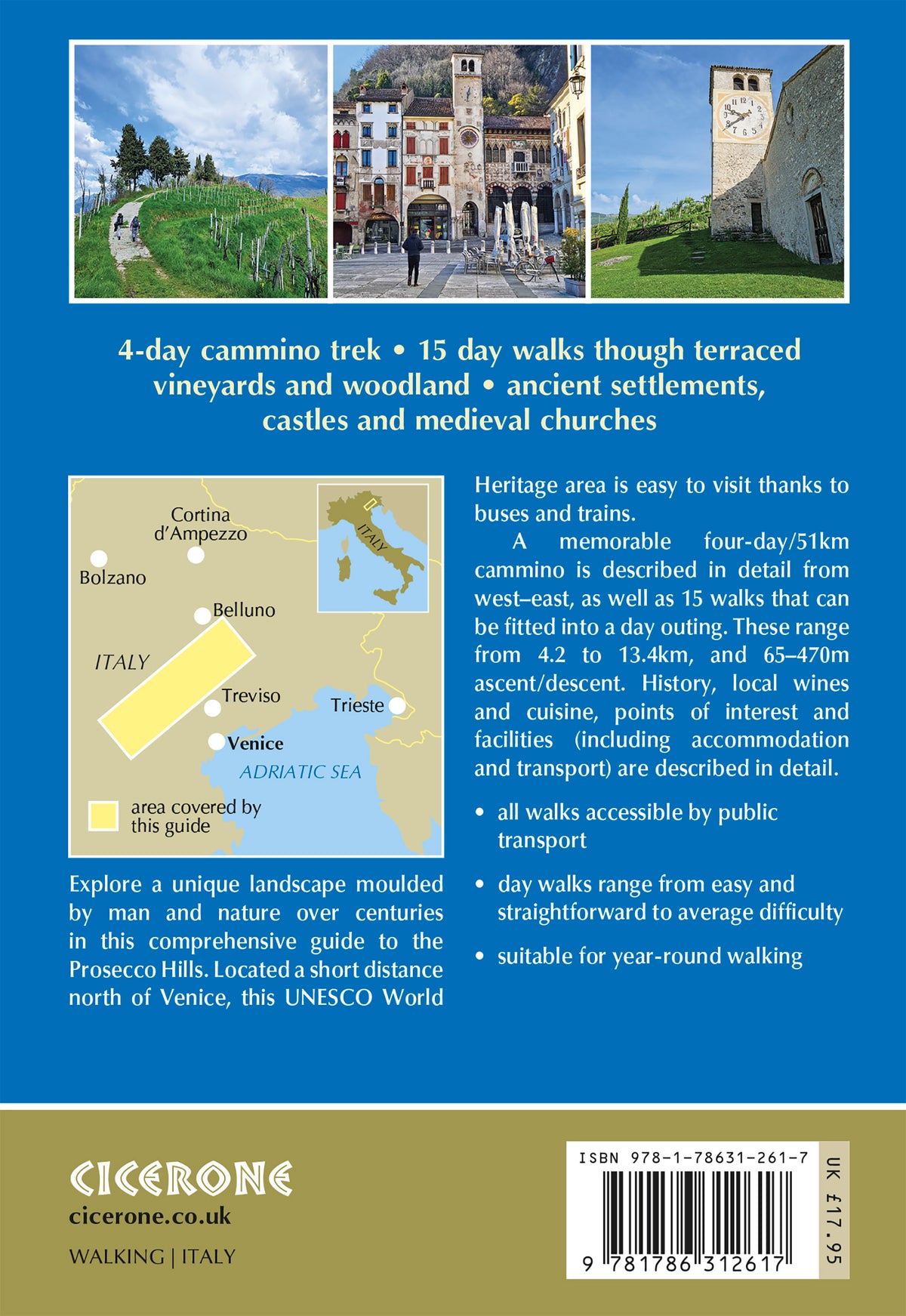 Walking in the Prosecco Hills - Back Cover