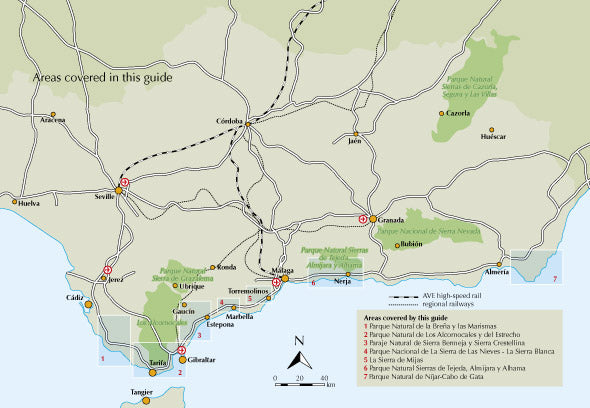 Coastal Walks in Andalucia - Overview Map