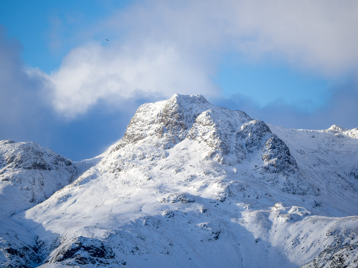 Best Walks in the Lake District - Route Photos - Harrison Stickle in winter, a fine alpine scene