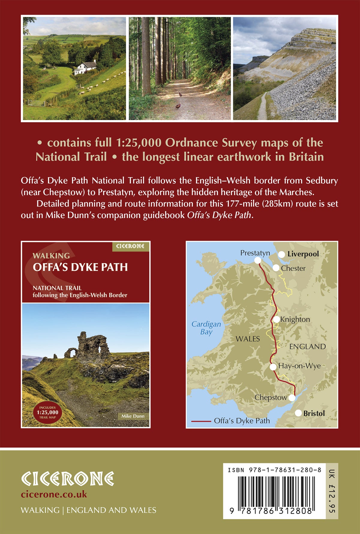 Offa's Dyke Path Trail Map - Back Cover