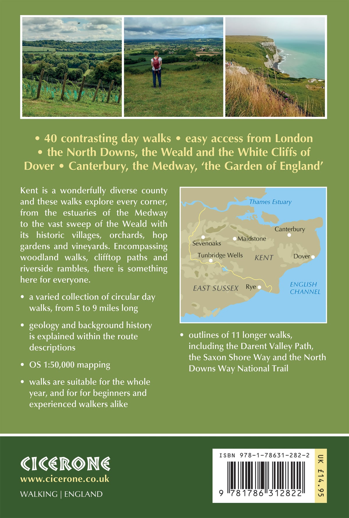 Walking in Kent - Back Cover