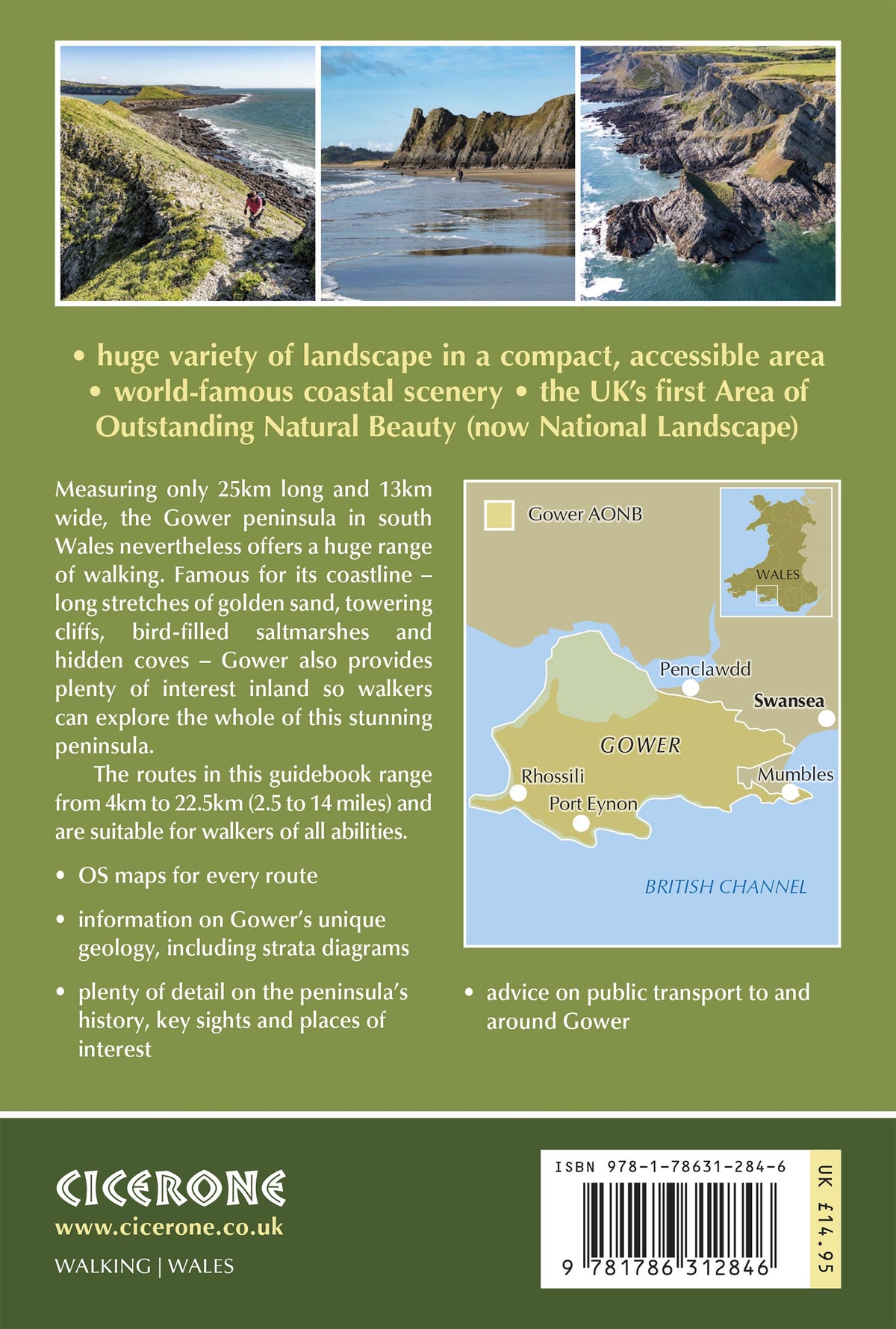 Walking in Gower - Back Cover