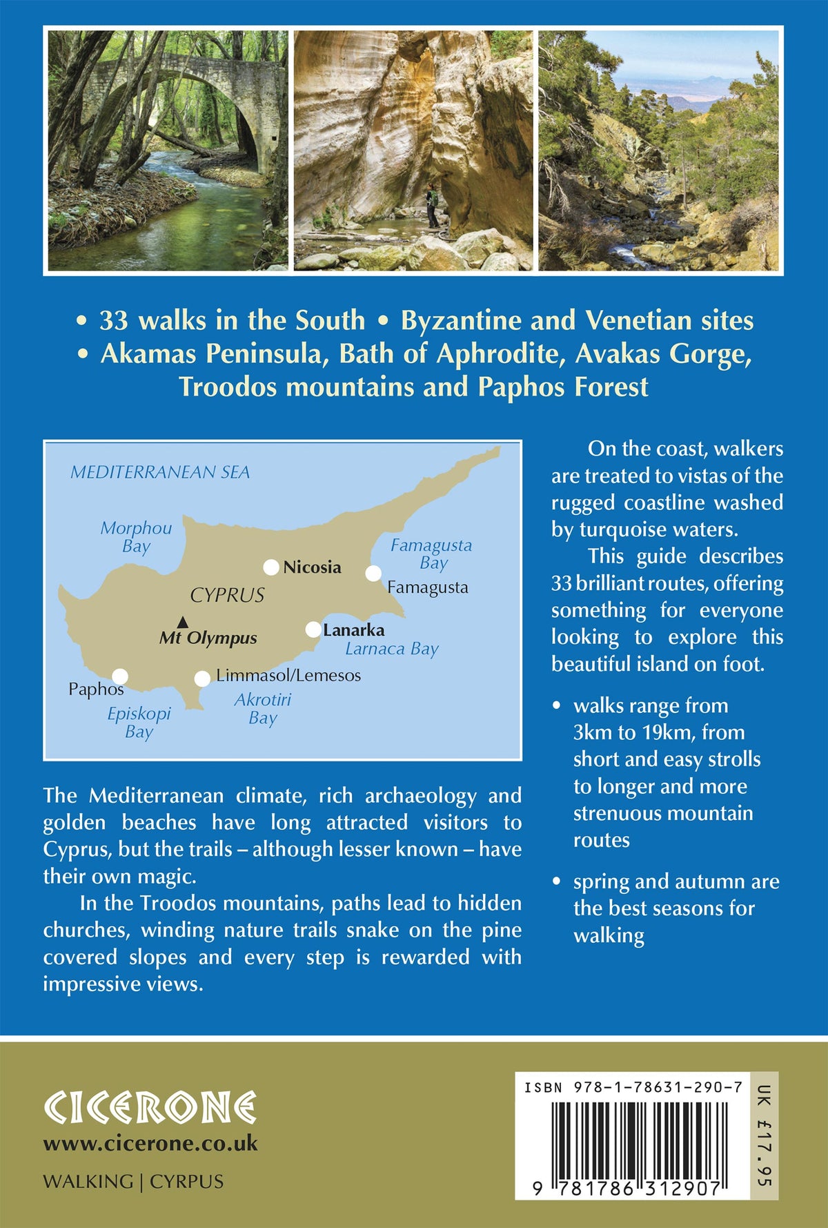 Walking in Cyprus - Back Cover