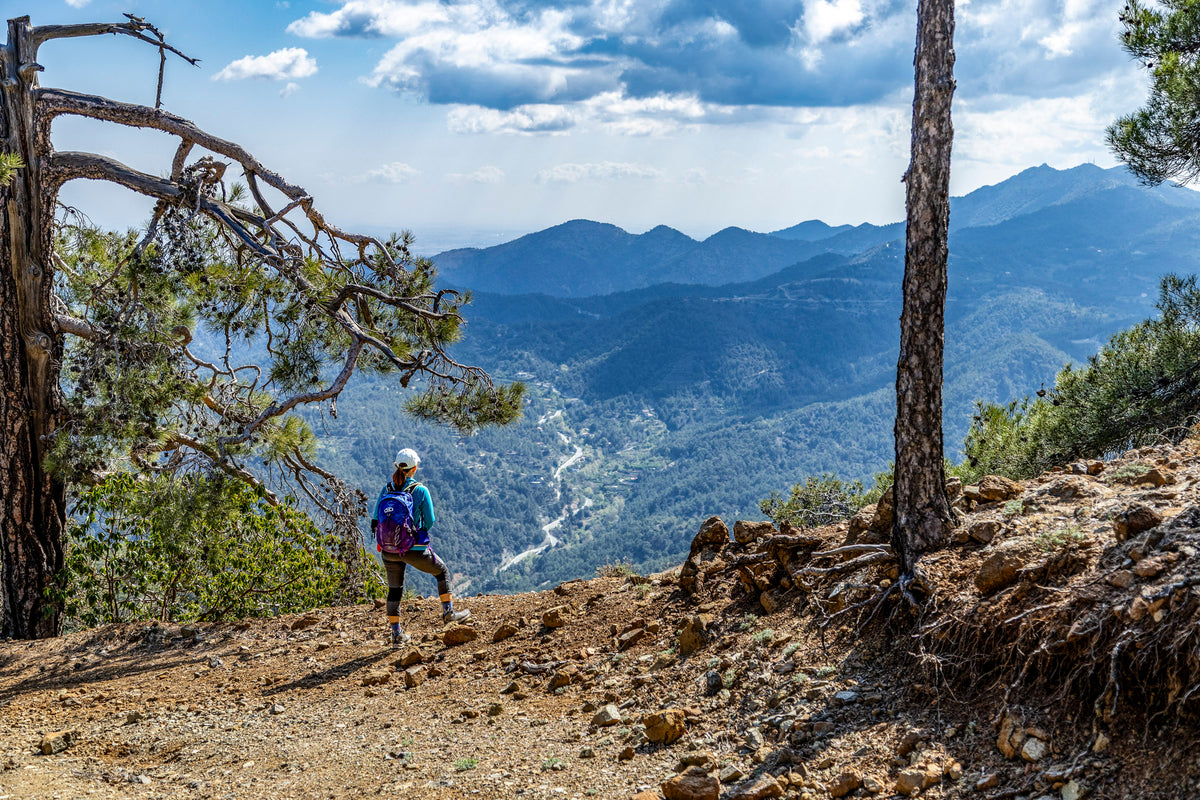 Walking in Cyprus - Route Photos - Views towards the second highest peak, Madari in the distance (Walk 19)