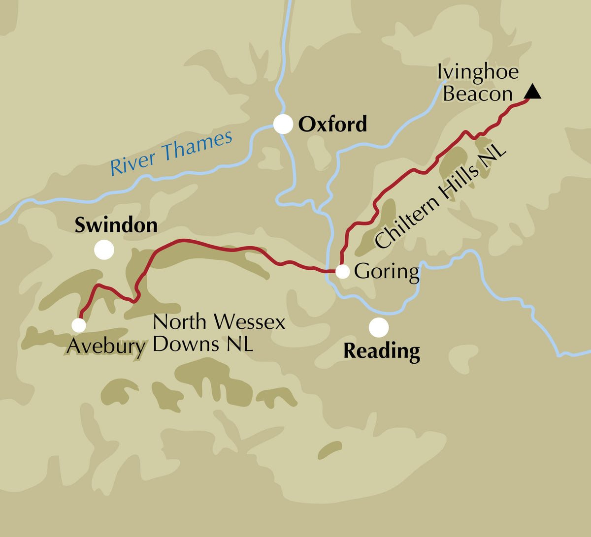 The Ridgeway National Trail - Location Map