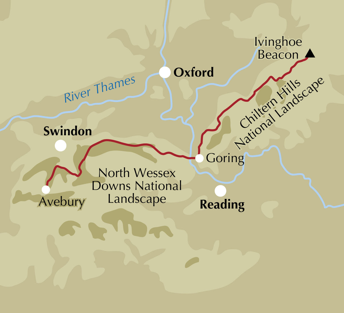 The Ridgeway Trail Map - Location Map