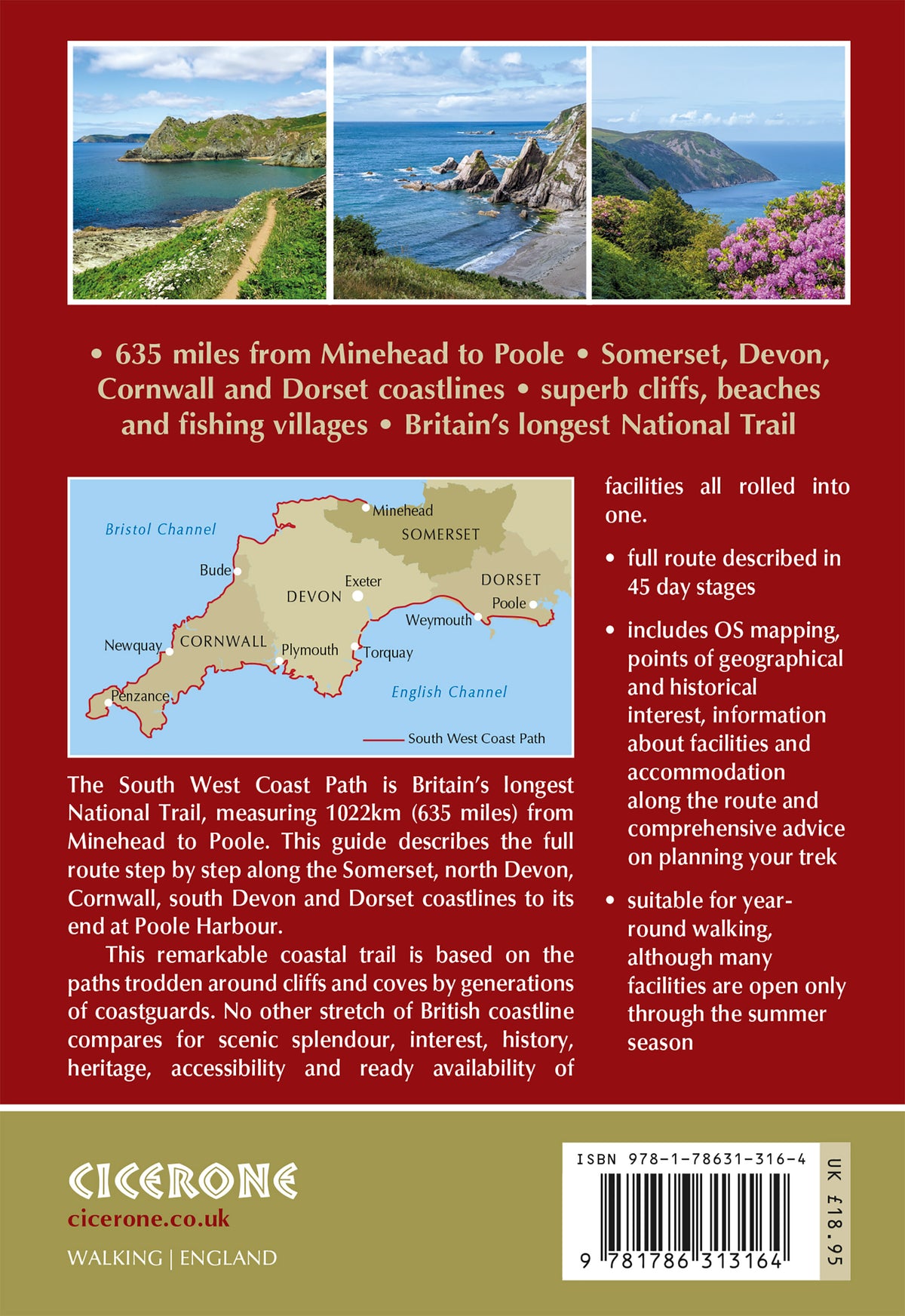 Walking the South West Coast Path - Back Cover