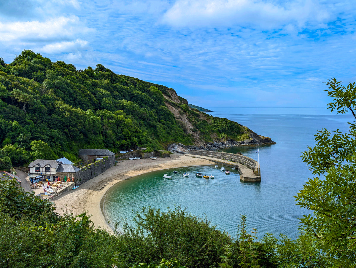 Walking the South West Coast Path - Route Photos - Polkerris, with its pub and little harbour, is passed shortly after leaving Polmear