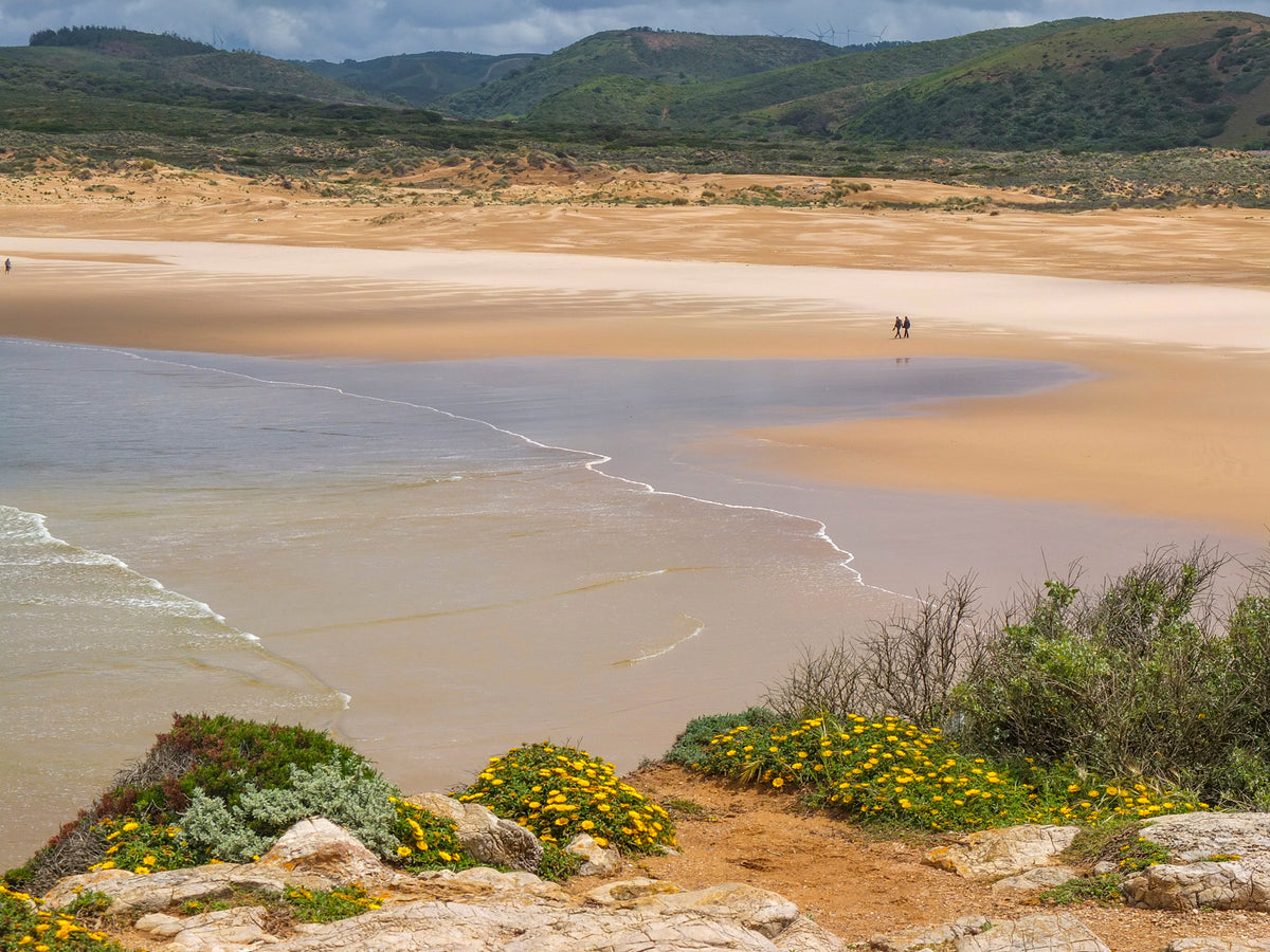 Hiking Portugal's Rota Vicentina - Route Photos - A stunning beach awaits at Carrapateira