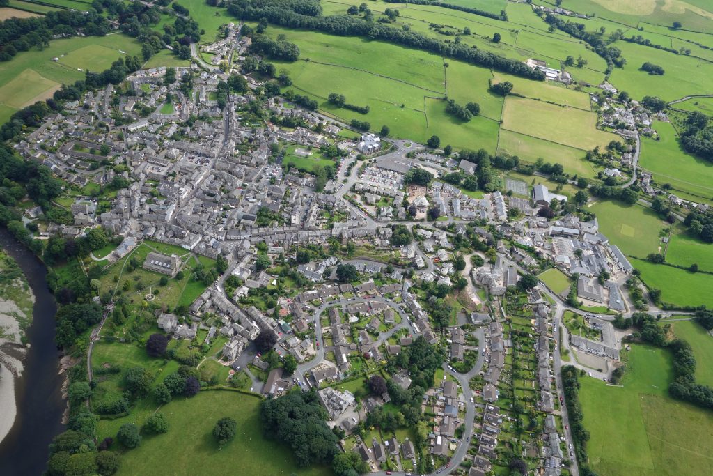 Flying over Kirkby Lonsdale
