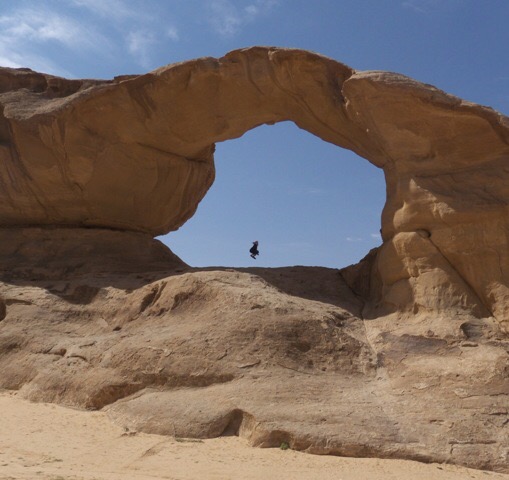 Kharazeh rock bridge, the Jordan trail’s gateway to Wadi Rum