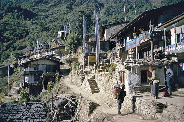 Syabru village, gateway to the Langtang valley